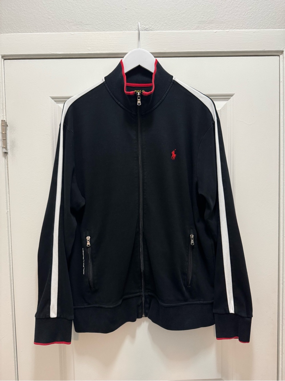 Polo Ralph Lauren Cotton Black Track Jacket